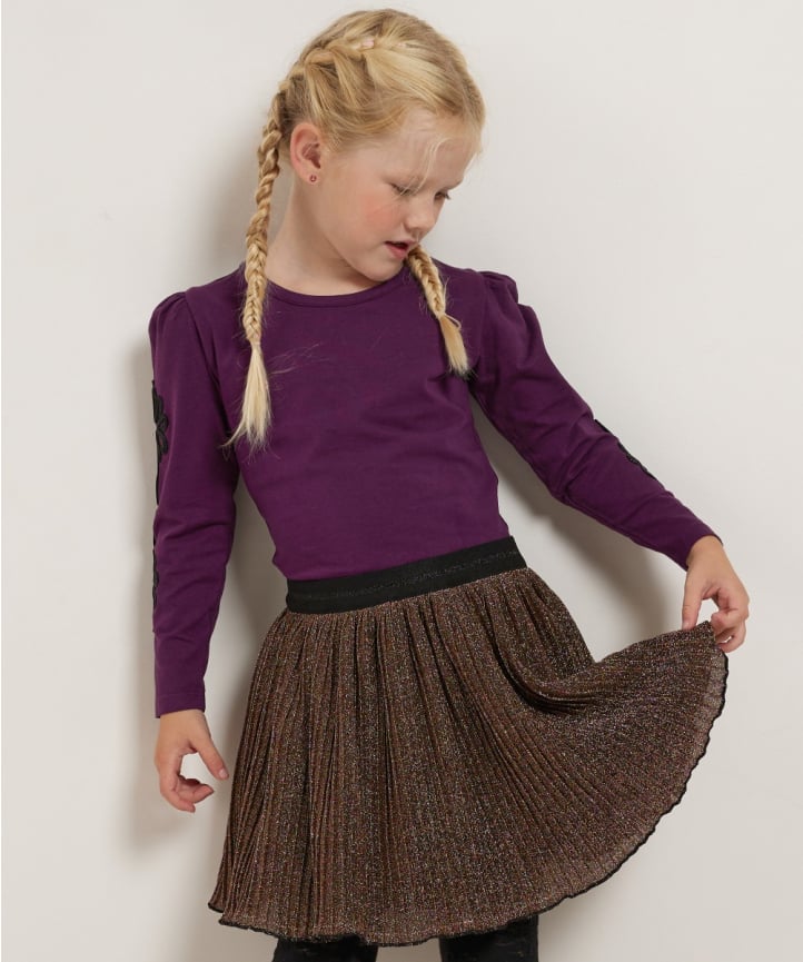 jurk met glitter plisse rok