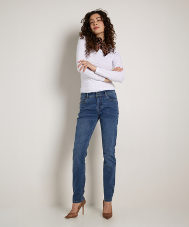 slim fit stretch jeans lucy - mid