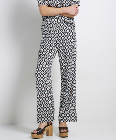 wide fit broek met retroprint