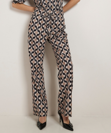 wide fit broek met retroprint