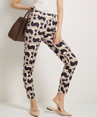 slim fit broek met print