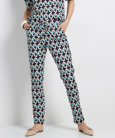 slim fit broek kettingprint