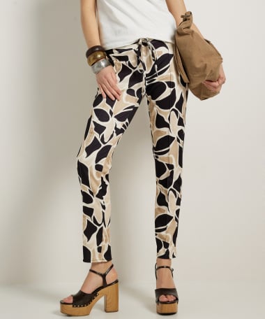 slim fit broek met print