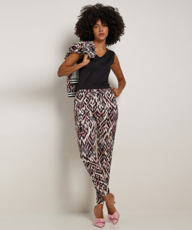 slim fit broek met print