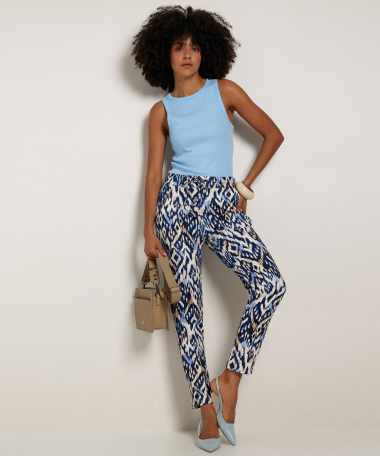 slim fit broek met print