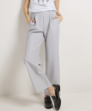 gestreepte pantalon wide fit