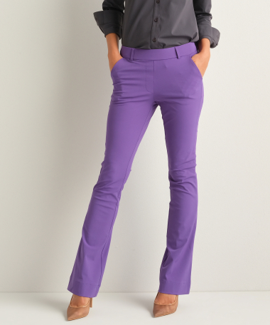 flared fit broek travelstof