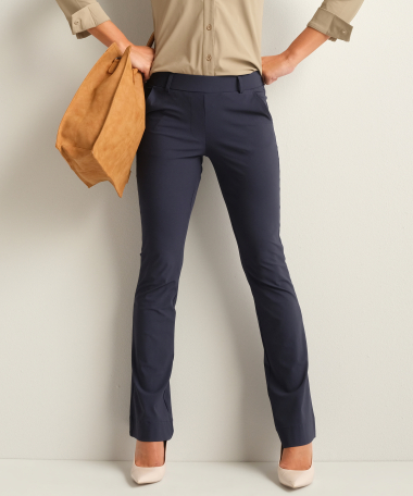 flared fit broek travelstof