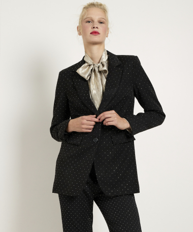 blazer met glitterstuds