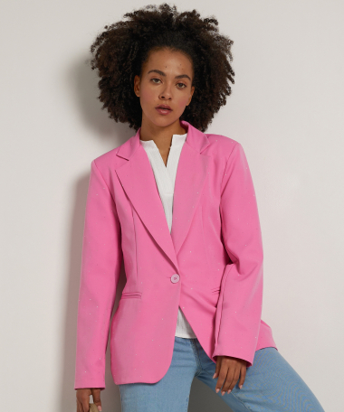 roze glitter blazer