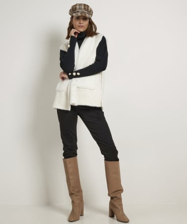 fur suedinelook gilet