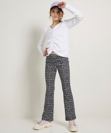 flared fit broek met print