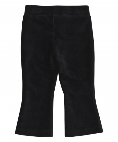 flared fit rib velvet broek