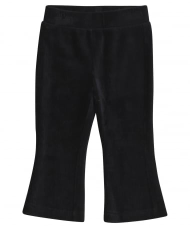 flared fit rib velvet broek