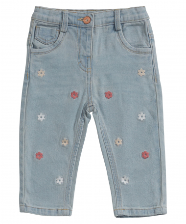 jeans met bloemen embroidery