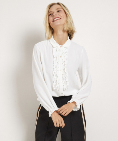 chique blouse met ruches