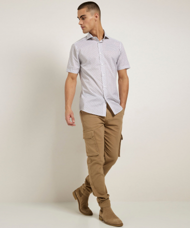 slim fit overhemd all-over print