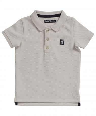 beige polo met structuur