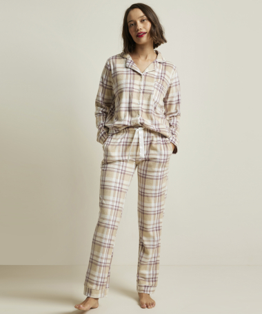 flanellen pyjama set geruit