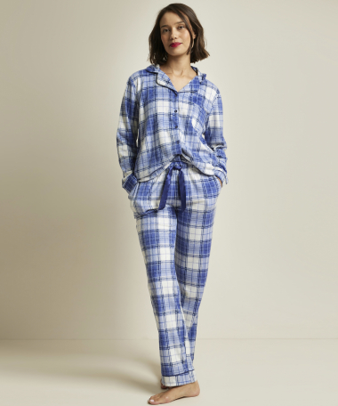 flanellen pyjama set geruit