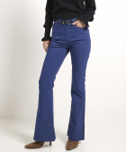 flared fit broek uni met riem