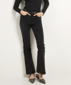 flared fit broek uni met riem