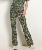 flared fit broek met print