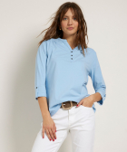 basic top met oprolmouw