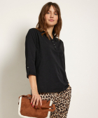 basic top met oprolmouw