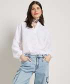 uni top met all-over embroidery