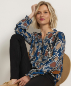 blouse met geometrische print