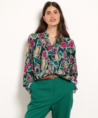 blouse met geometrische print