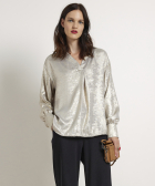 metallic blouse