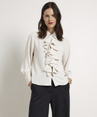 uni blouse met ruches